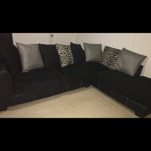 Zebra print sectional